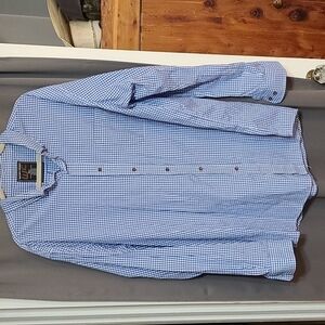 Walnut Creek Men's Casual Career Shirt Longsleeve Button Down Blue/White Sz 2XLT